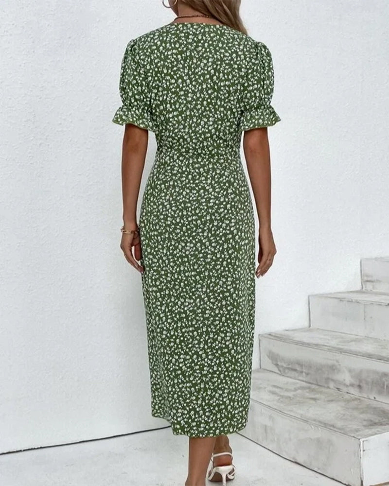 Ellaine - Floral Tummy Covering Summer Dress