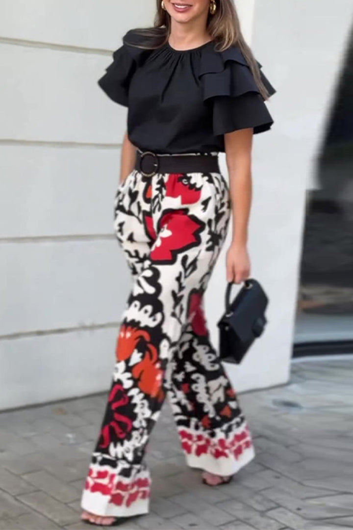 NALANI – CASUAL FLORAL TWO-PIECE SET WITH POCKETS