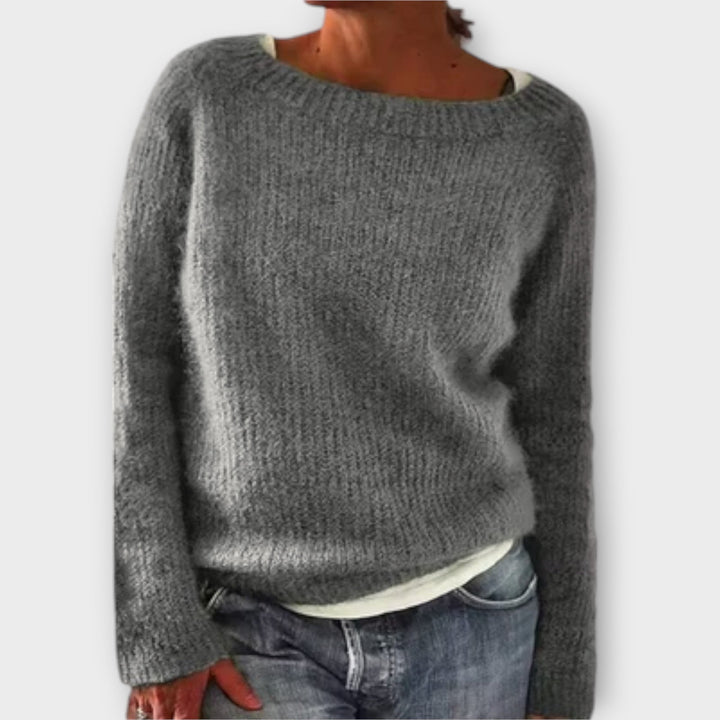 ENZO – SOLID COLOR KNIT SWEATER