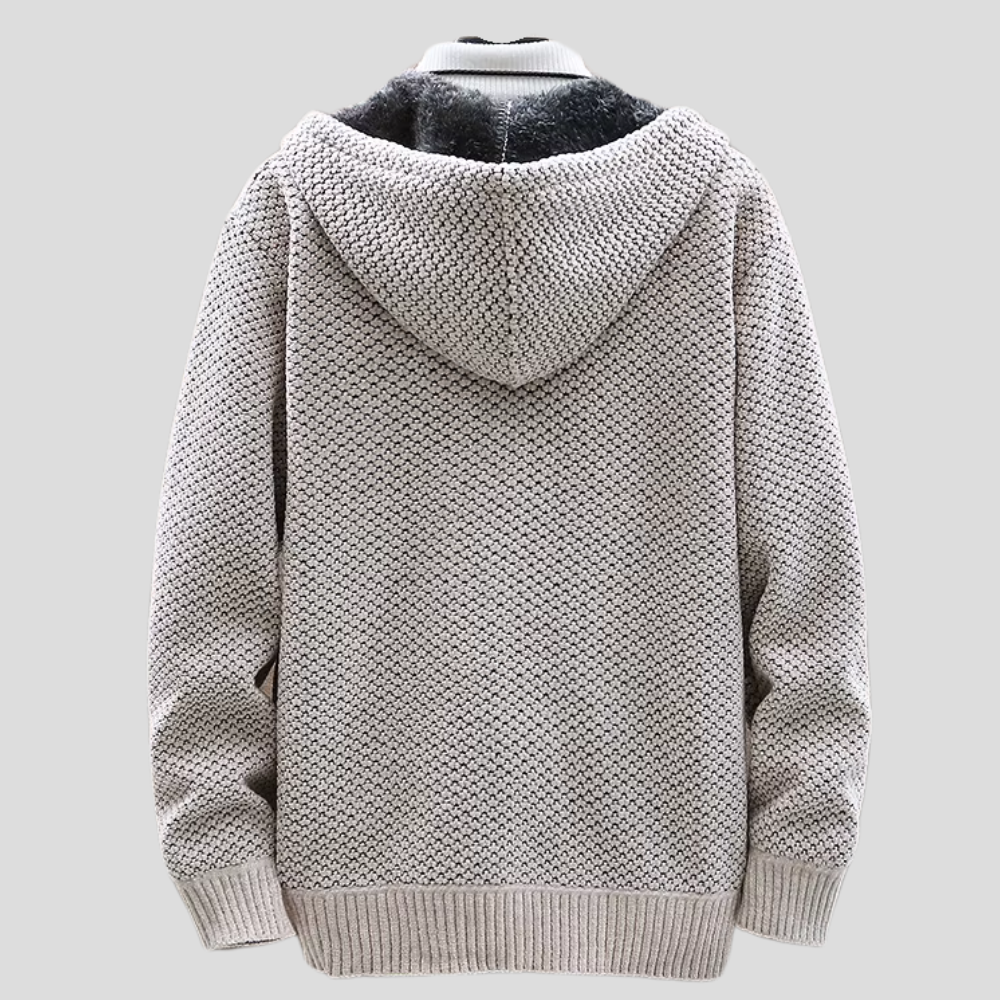 Beckett – Textured Knit Fleece Hoodie