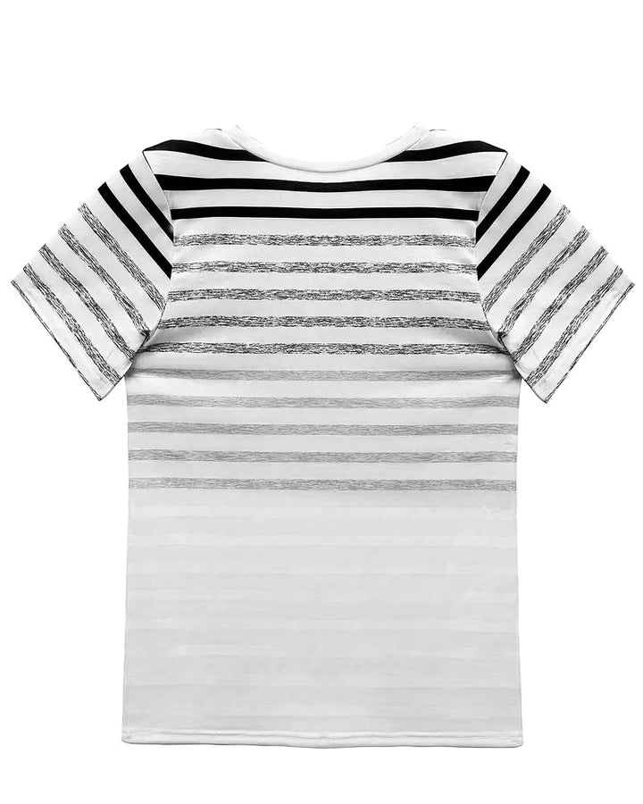 Evelyn – T-Shirt Round Neck Short Sleeve Striped