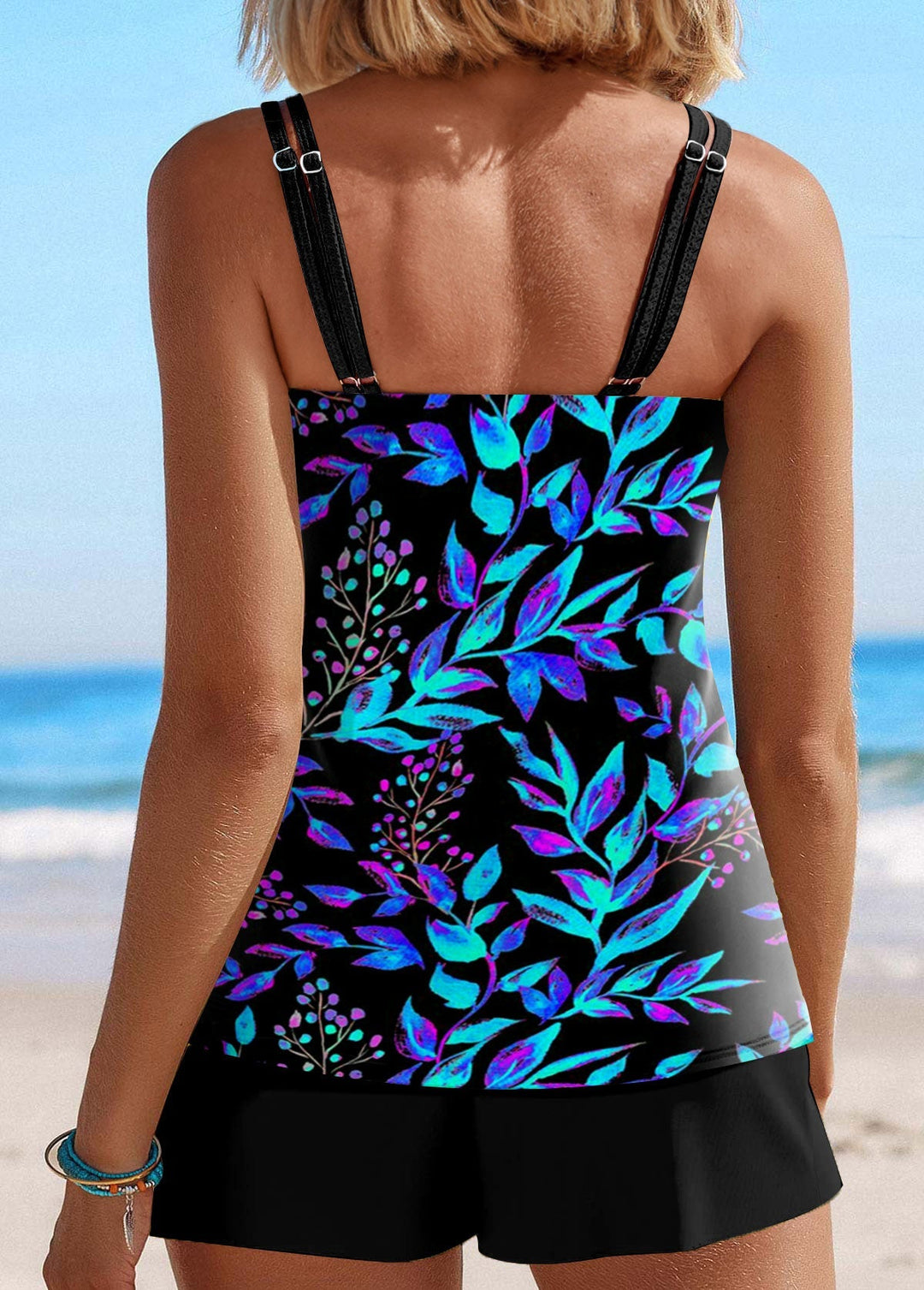 ELARIE – FLORAL PRINT TANKINI SET