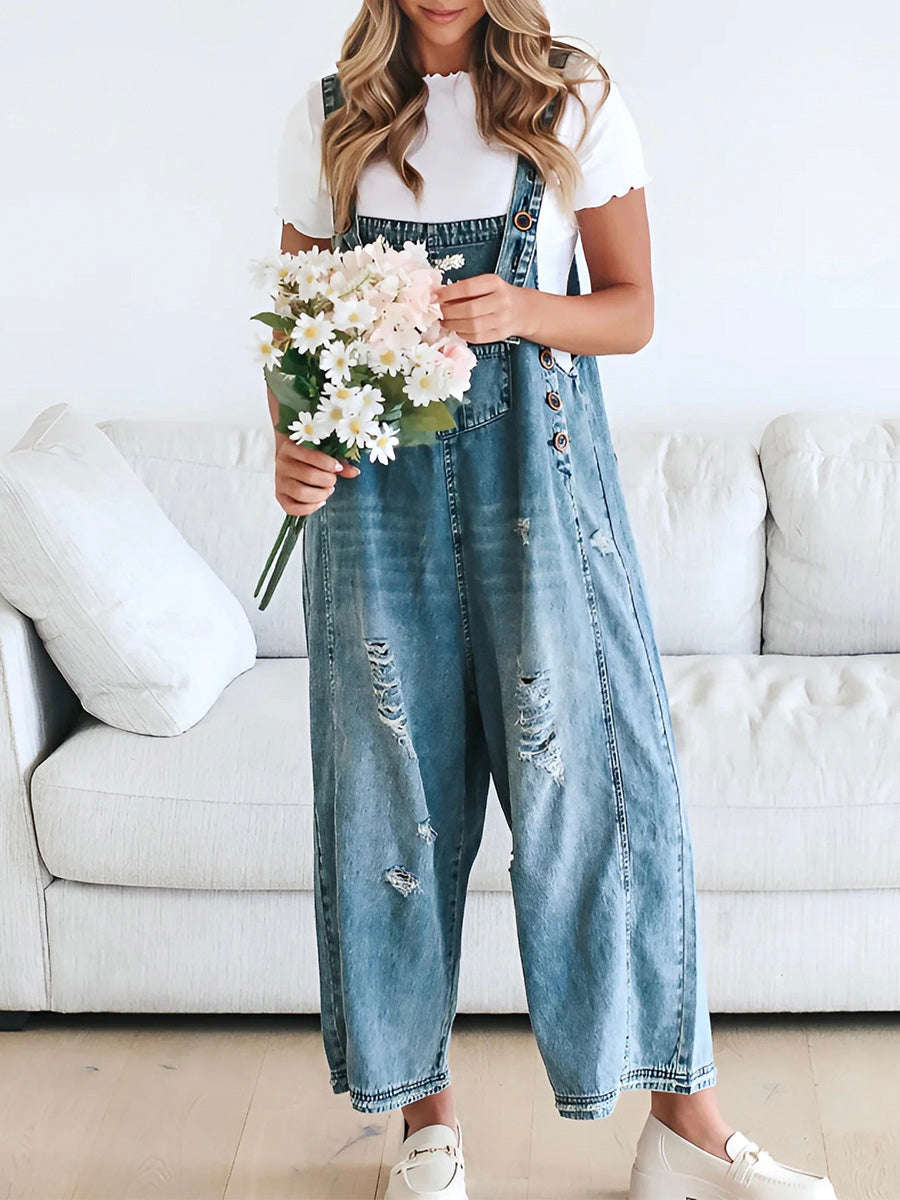 CATALINA – VINTAGE WASHED DENIM OVERALLS