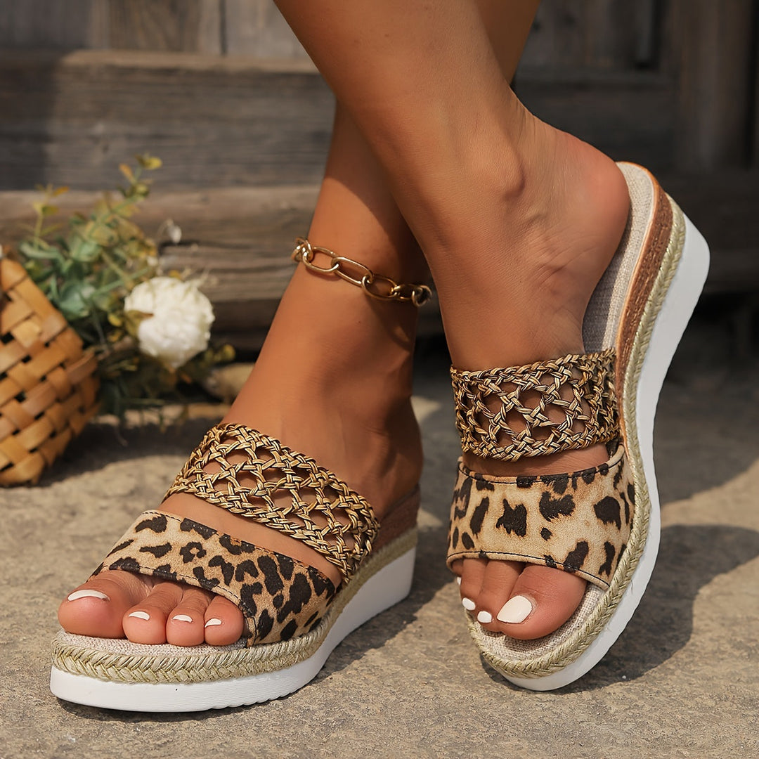 Sonoma - Woven Wedge Sandals Earthy charm
