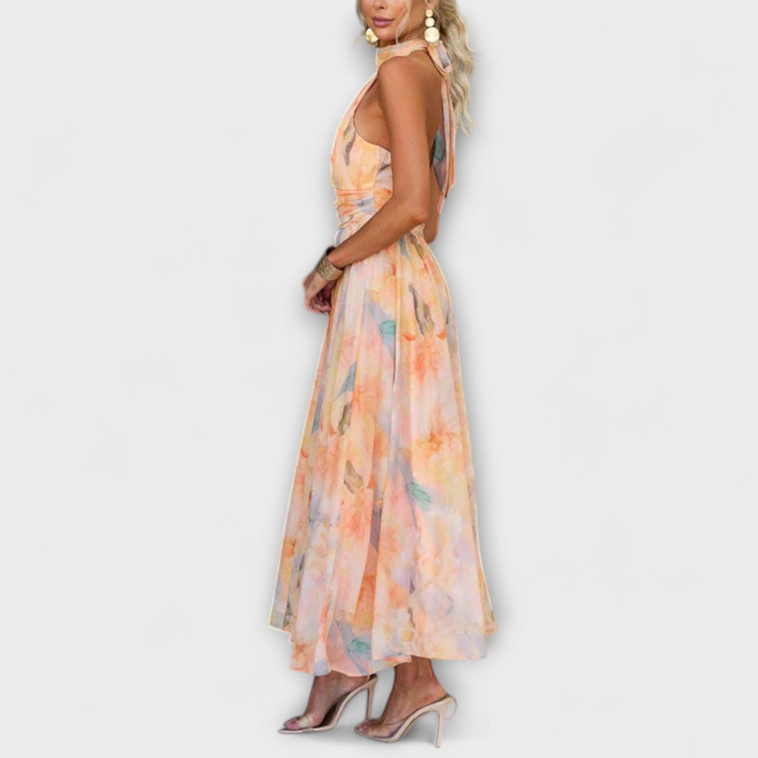 HAISLEY – WATERCOLOR MAXI DRESS