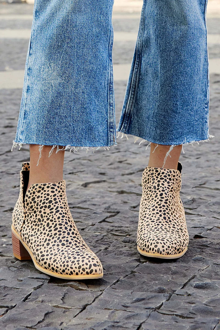 PRINTED ANKLE BOOTS