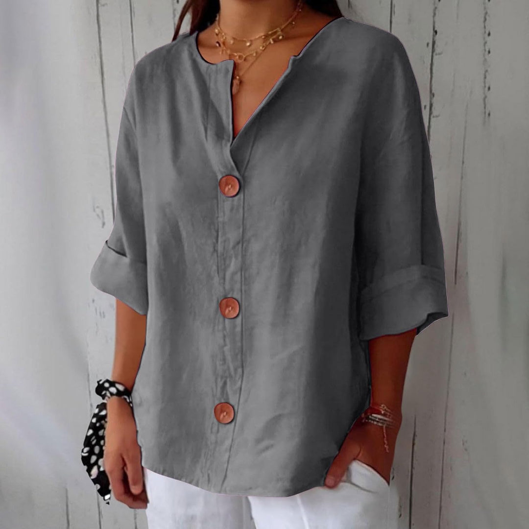 VERLISSE – BUTTON-FRONT BLOUSE