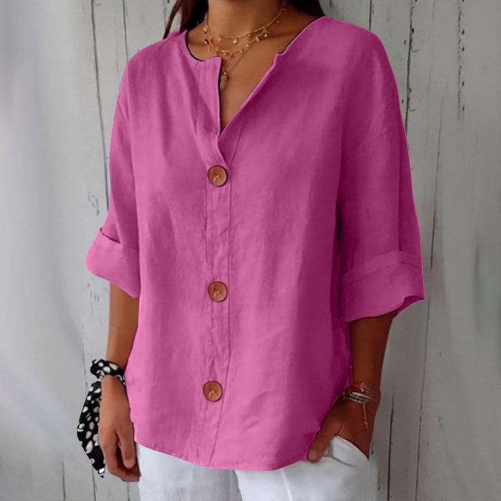 VERLISSE – BUTTON-FRONT BLOUSE