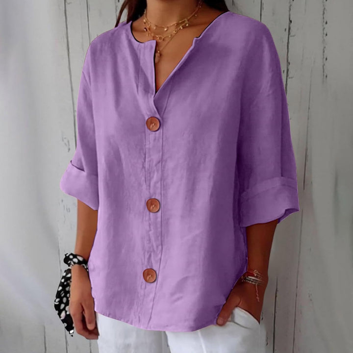 VERLISSE – BUTTON-FRONT BLOUSE