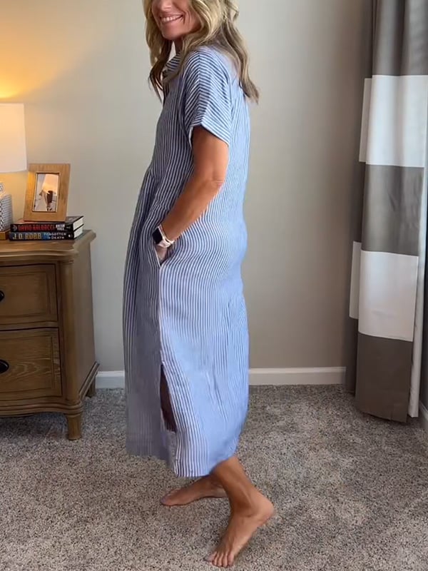 Cassie - Elegant Striped Dress