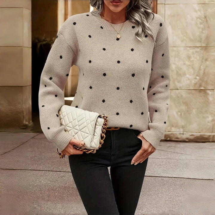 AZELORIA – POLKA DOT KNITTED SWEATER
