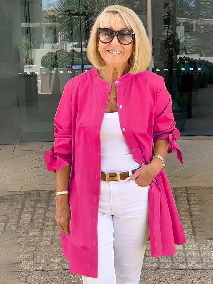 BELLAMY – GATHERED BACK COTTON SHIRT JACKET