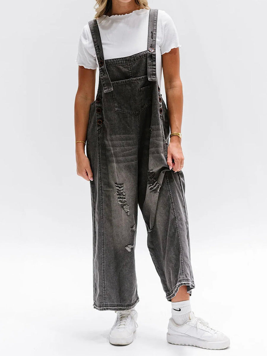 CATALINA – VINTAGE WASHED DENIM OVERALLS