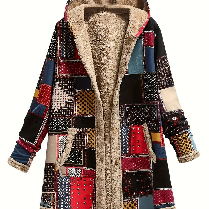 THALIRYN – PLUSH PRINTED HOODED JACKET