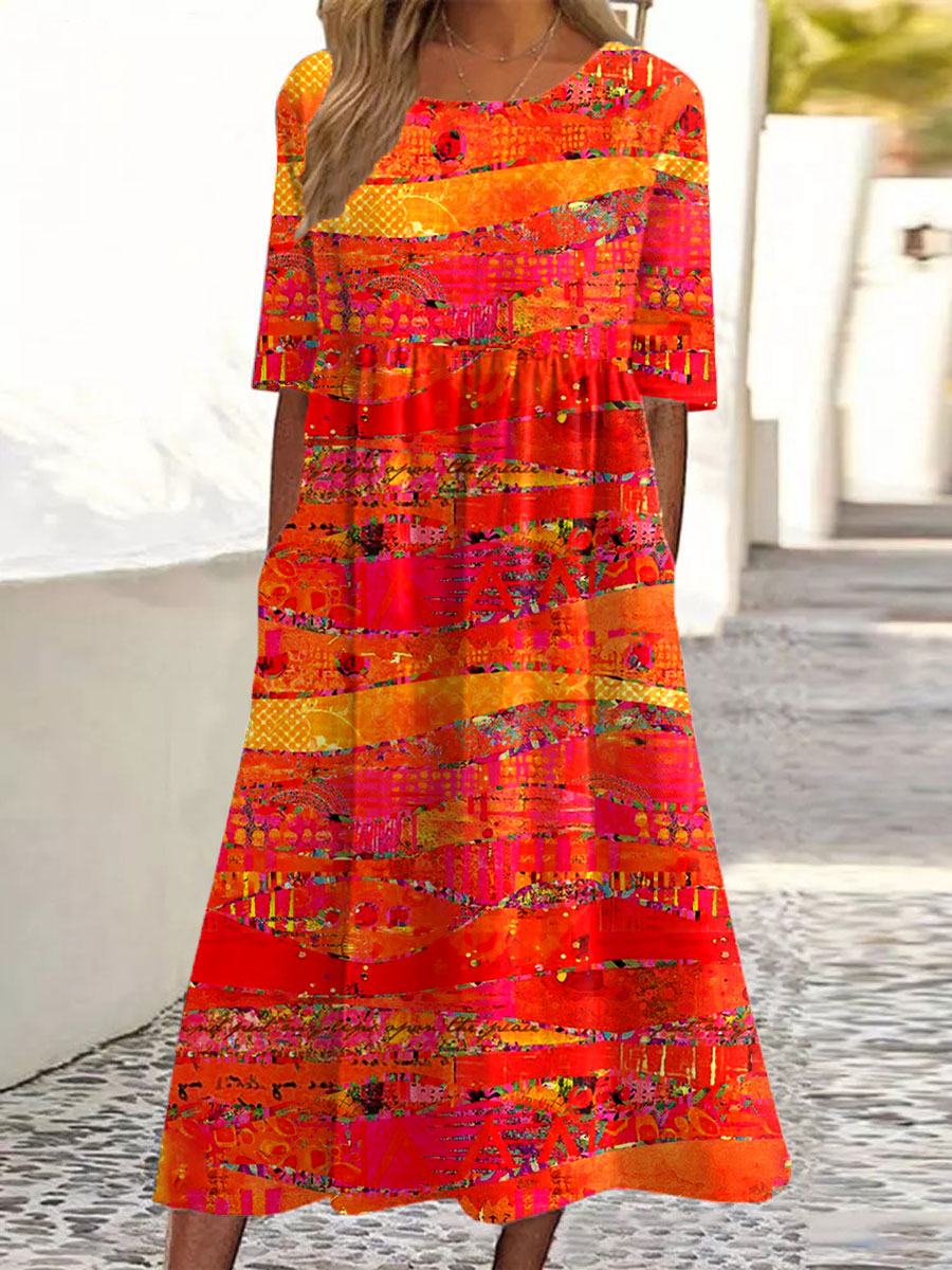 ISLA – VINTAGE ART PRINT CASUAL COTTON & LINEN