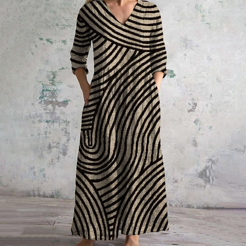 EVERA – VINTAGE STRIPED DRESS