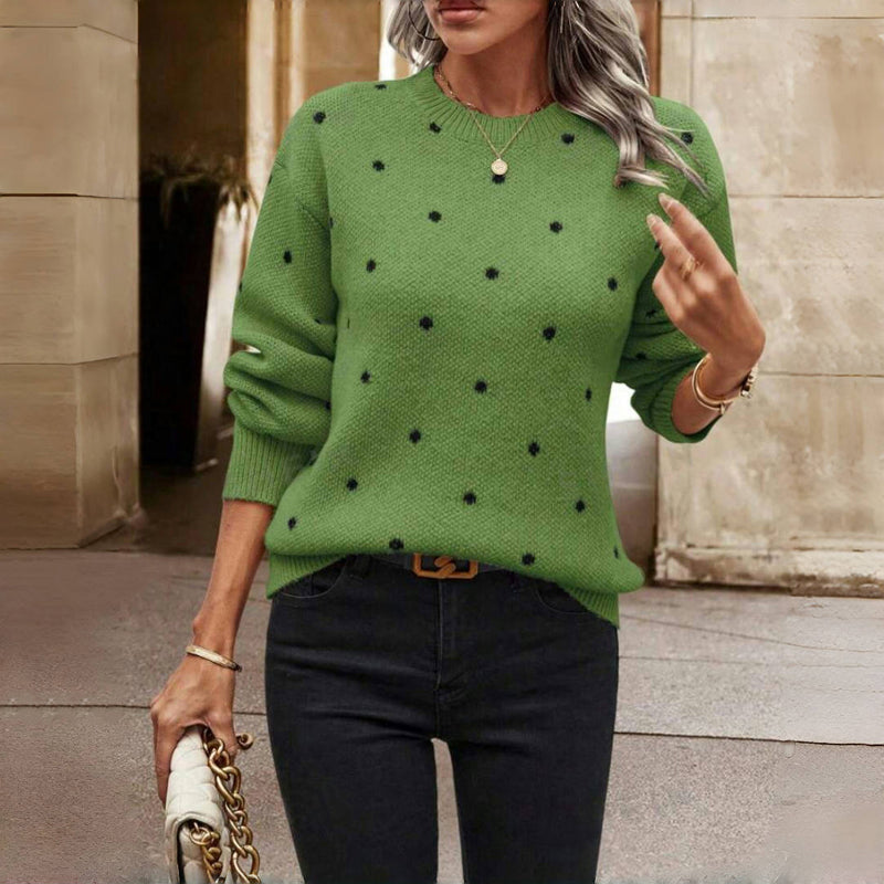 AZELORIA – POLKA DOT KNITTED SWEATER