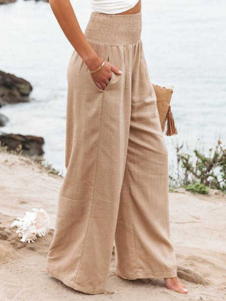 ZAFRINAE – REMI WIDE-LEG LINEN TROUSERS