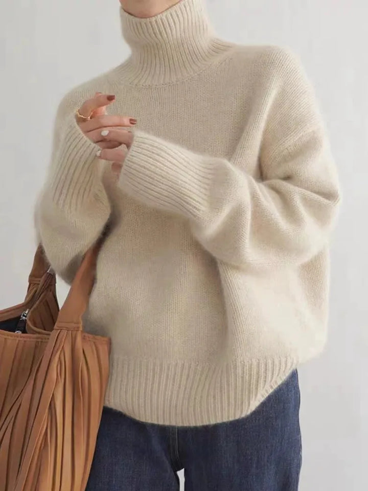 CYRENTH – HIGH NECK CASHMERE SWEATER