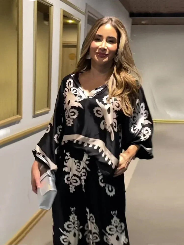 LILAC – IRREGULAR PRINT TROUSERS SUIT