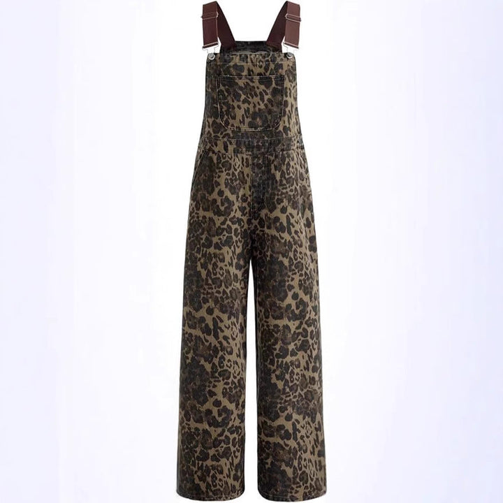 NYELISSE – RETRO STATEMENT WIDE-LEG LEOPARD JUMPSUIT