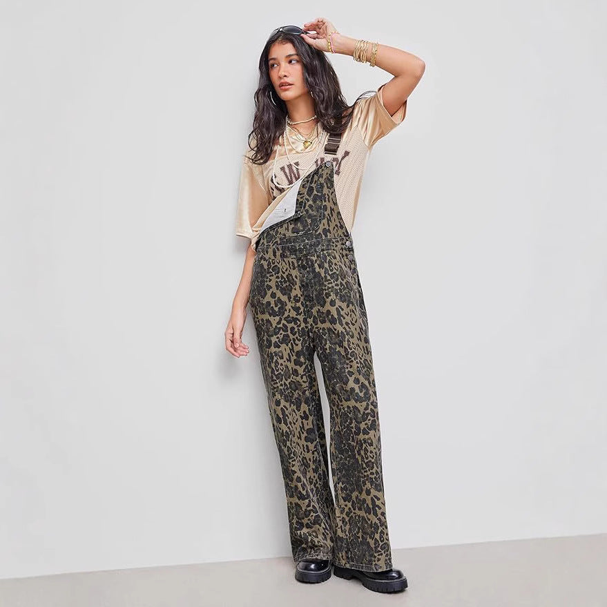NYELISSE – RETRO STATEMENT WIDE-LEG LEOPARD JUMPSUIT