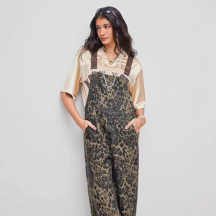 NYELISSE – RETRO STATEMENT WIDE-LEG LEOPARD JUMPSUIT