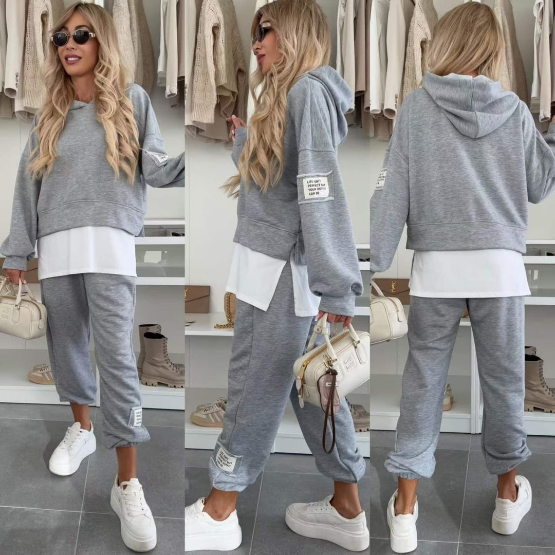 MIRELITHYN – HAZEL-HOODED CASUAL SWEAT SHIRT SET