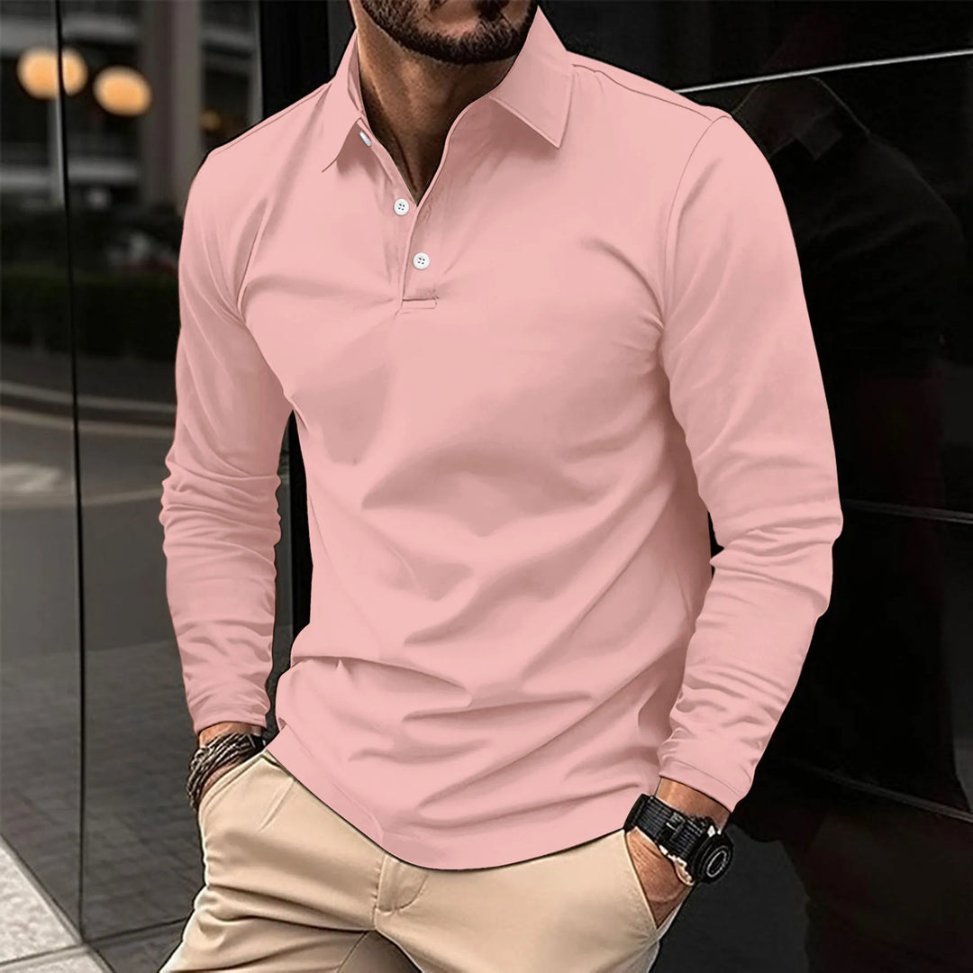 Ethan - Casual Long-Sleeved Polo