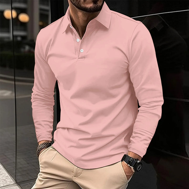 Ethan - Casual Long-Sleeved Polo