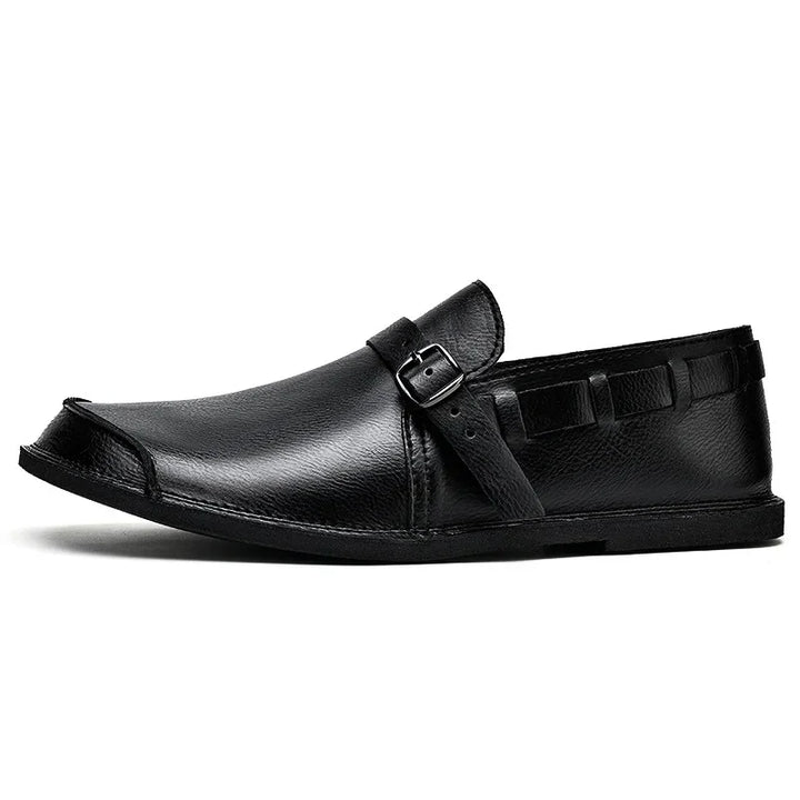 Giovanni Marconi Buckled Leather Loafers