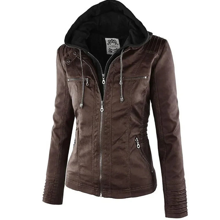 CELYRA – WATERPROOF FAUX LEATHER JACKET