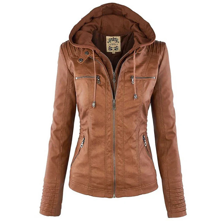 CELYRA – WATERPROOF FAUX LEATHER JACKET