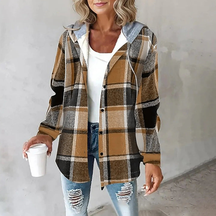 AURALYSYN – WOMEN’S BUTTONED PLAID JACKET