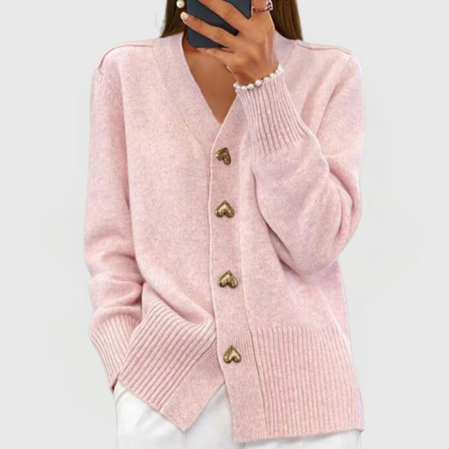 Daniela - Heart Button Cardigan