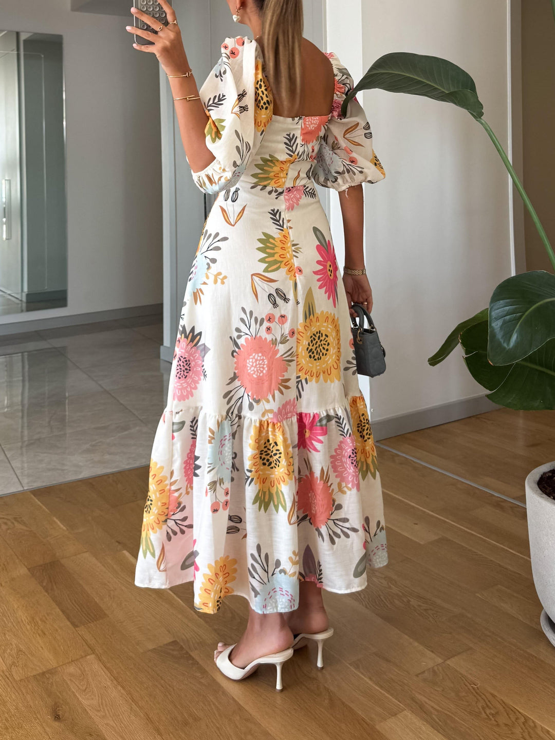 JULIETA – FLORAL PUFF MIDI
