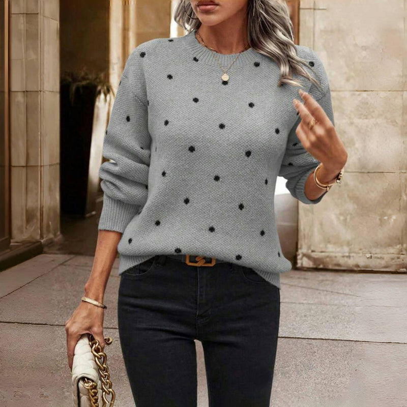 AZELORIA – POLKA DOT KNITTED SWEATER