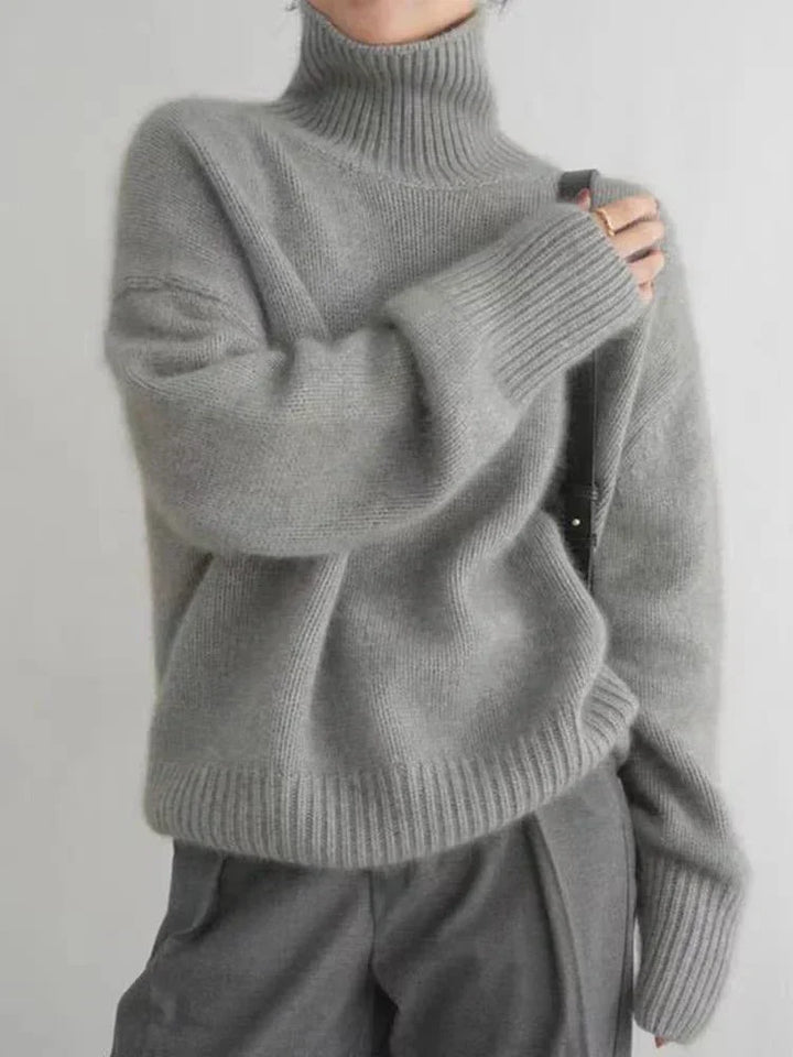 Kayla - High Collar Loose Knitted Sweater