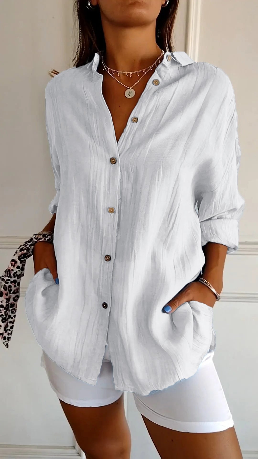 Sasha - Elegant Pleated Shirt