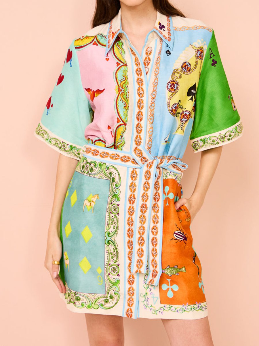 NOVALEE – PRINTED SHIRT DRESS