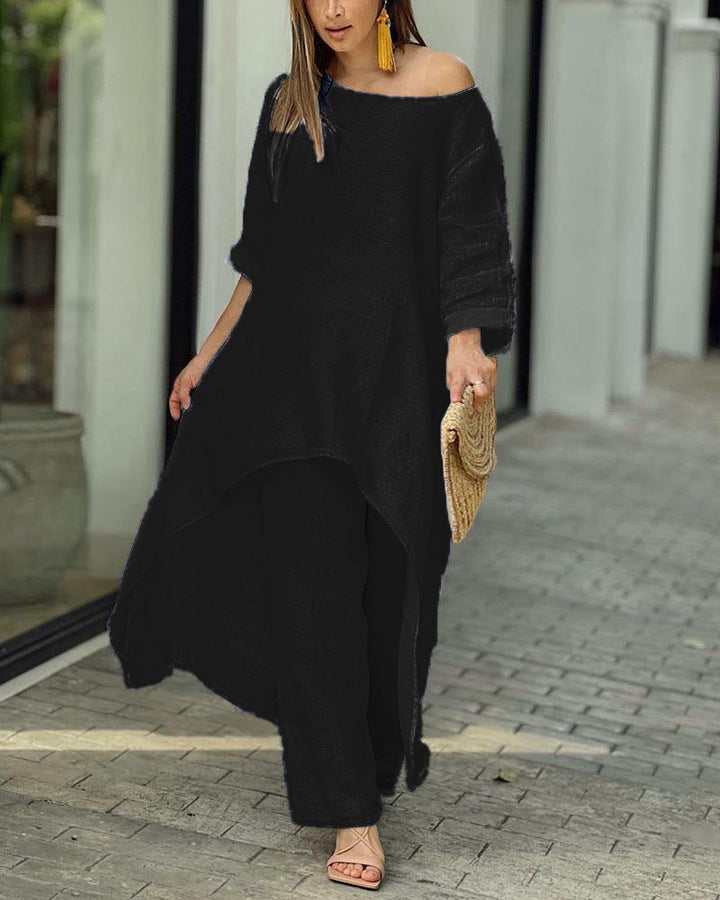 EVELISSE – LINEN PANTSUIT SET FOR SPRING & SUMMER ELEGANCE