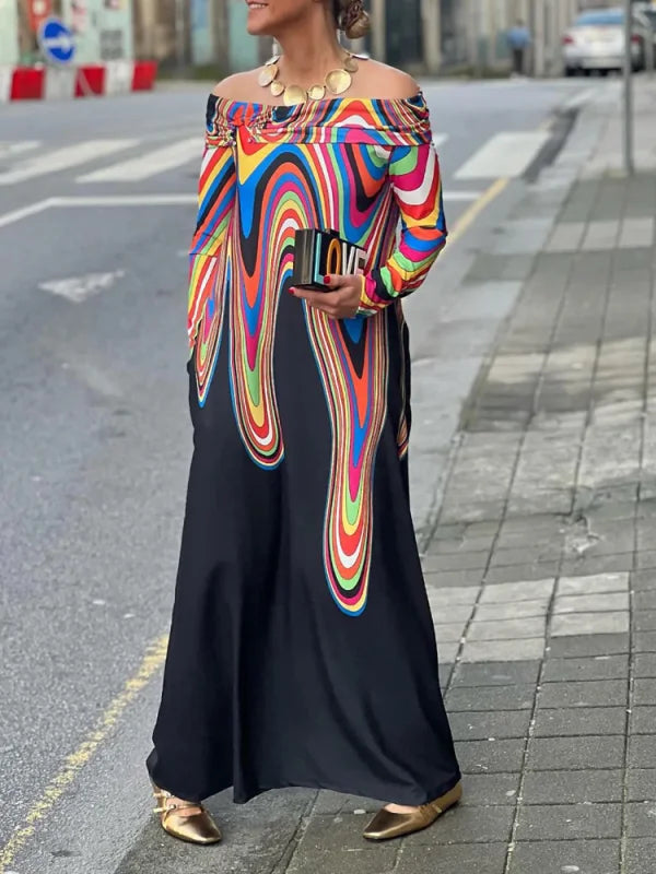 HYACINTH – CLASSIC MULTICOLOR MAXI DRESS