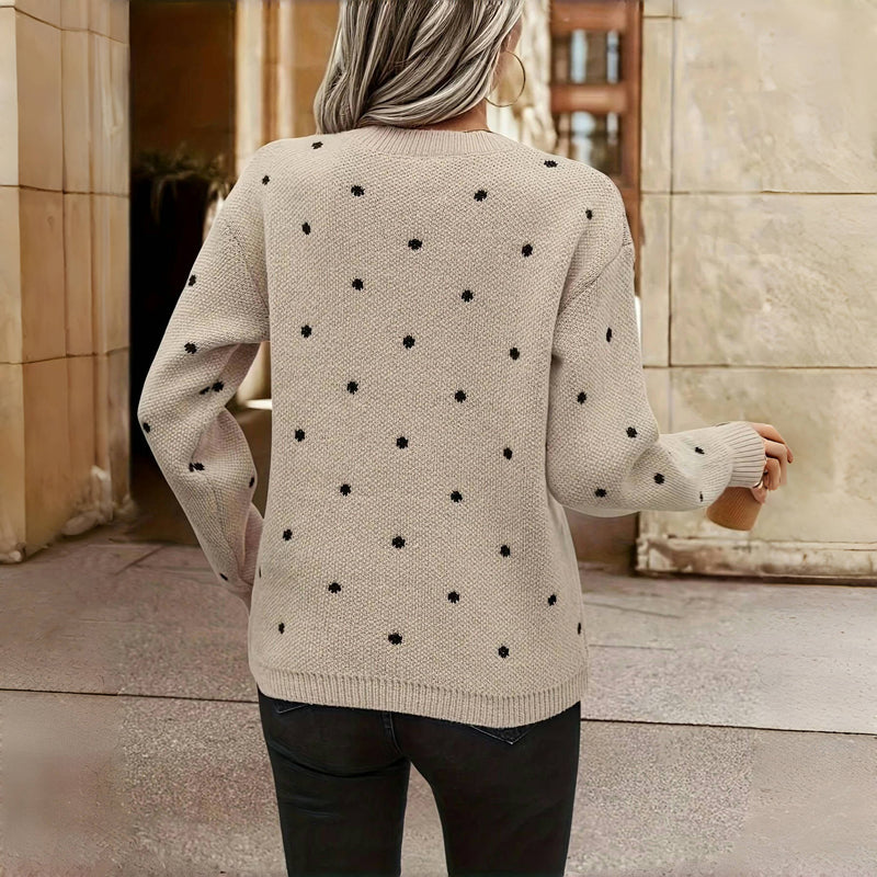 AZELORIA – POLKA DOT KNITTED SWEATER