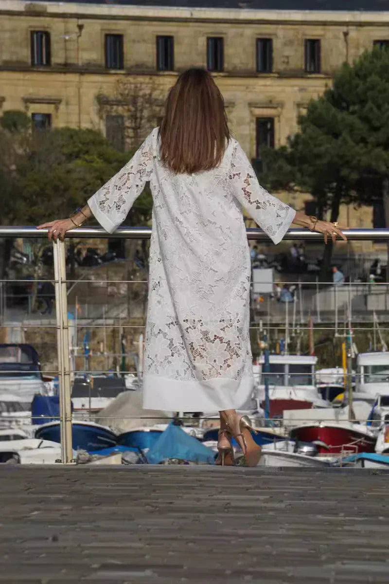 ALINA – ELEGANT LACE WHITE DRESS