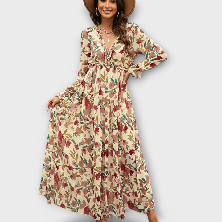 MIRAVELLE – ELEGANT FLORAL MAXI DRESS