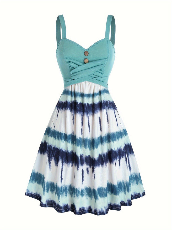 Gisele - Comfortable Tie-Dye Sleeveless Summer Dress