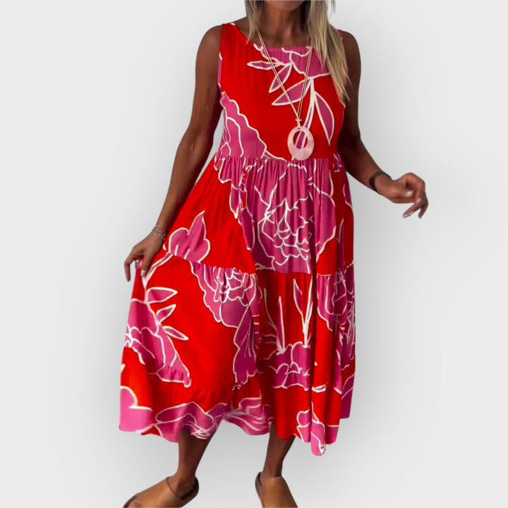 OAKLYNN – AVELINE STYLISH DRESS WITH FLORAL PATTERN