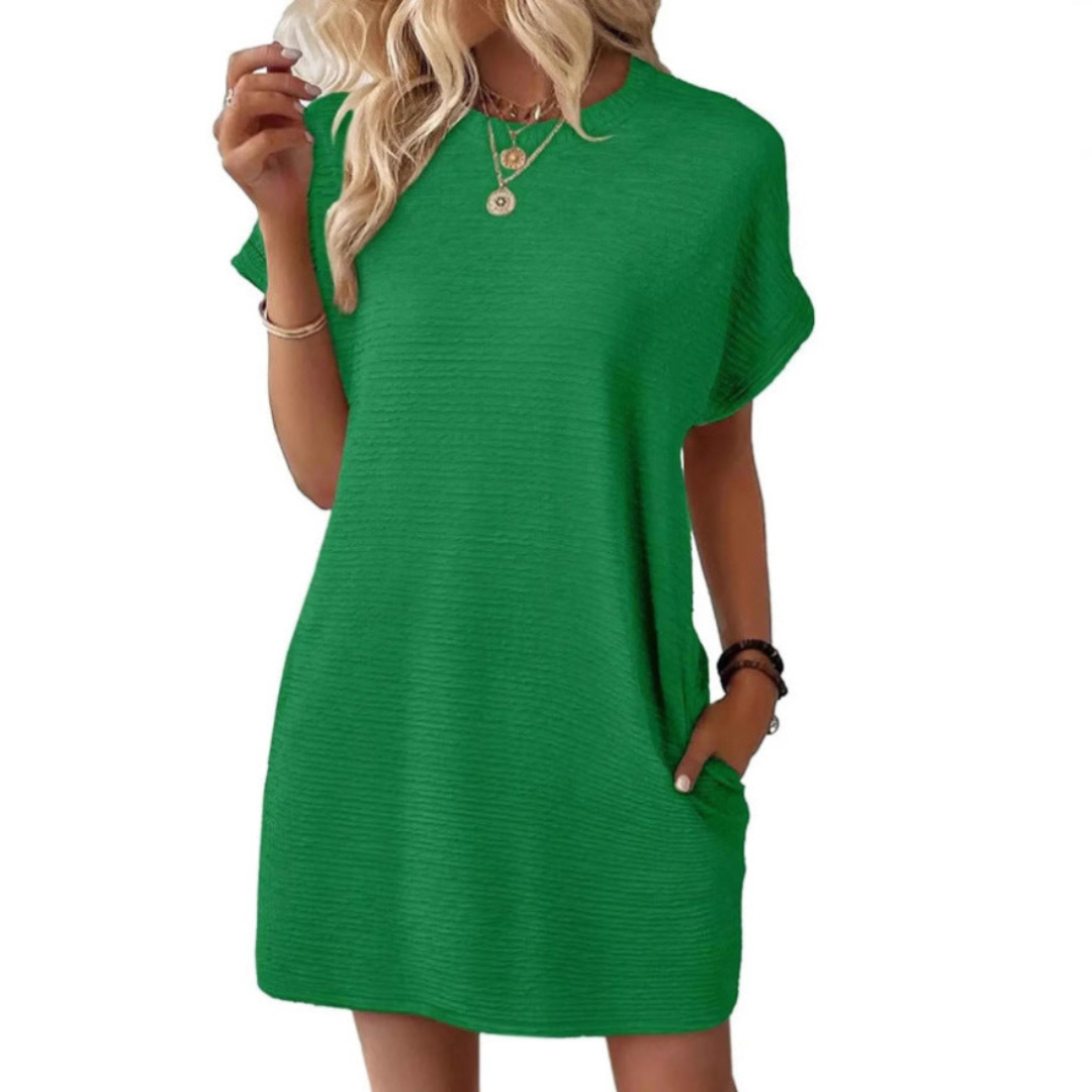ORIANELLE – CASUAL MINIMALIST ROUND NECK SUMMER DRESS