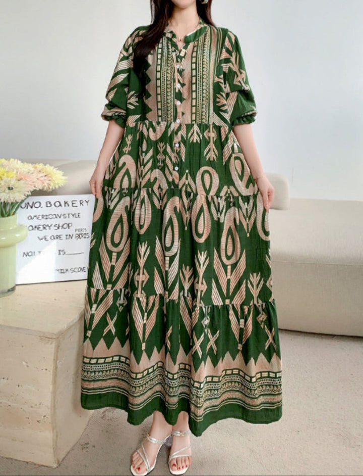 MIREYA – RELAXED LANTERN SLEEVE DRESS