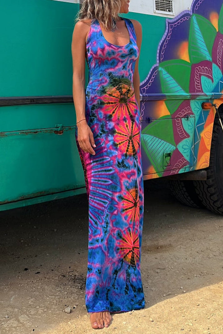 CAMELLIA – SEXY COLLEGE PRINT BACKLESS DRESS